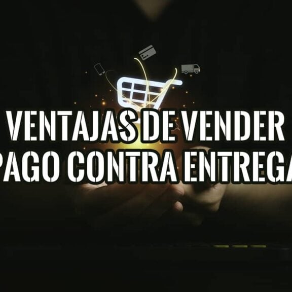 Imagen con carrito de compras y texto sobre las ventajas de vender con pago contra entrega en tu negocio.
