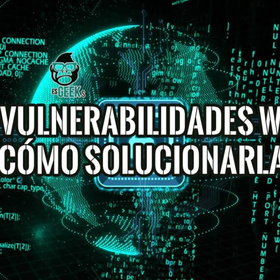 Guía sobre 10 vulnerabilidades web y sus soluciones, sobre un fondo digital de ciberseguridad y código de programación.