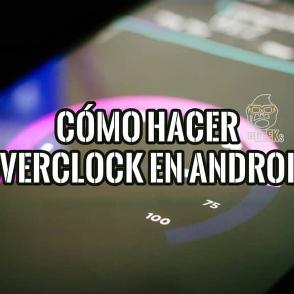 Guía sobre cómo hacer overclock en Android para mejorar el rendimiento del móvil, con un velocímetro de fondo.