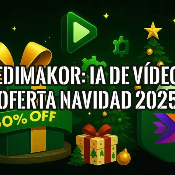 Edimakor IA de Vídeo Oferta Navidad 2025 con 60% de descuento