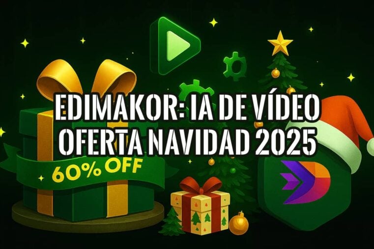 Edimakor IA de Vídeo Oferta Navidad 2025 con 60% de descuento