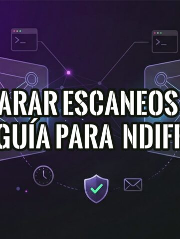 Portada de la guía para comparar escaneos nmap con ndiff.