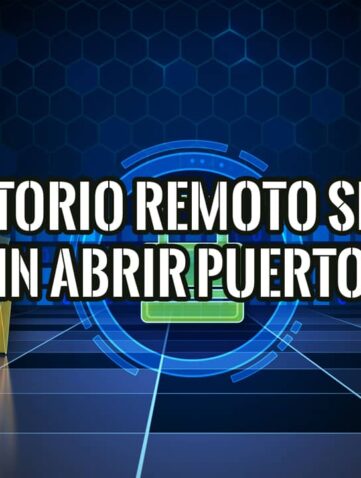 Imagen de portada para el artículo sobre escritorio remoto seguro sin abrir puertos, con iconos de un servidor y una carpeta conectados de forma segura.