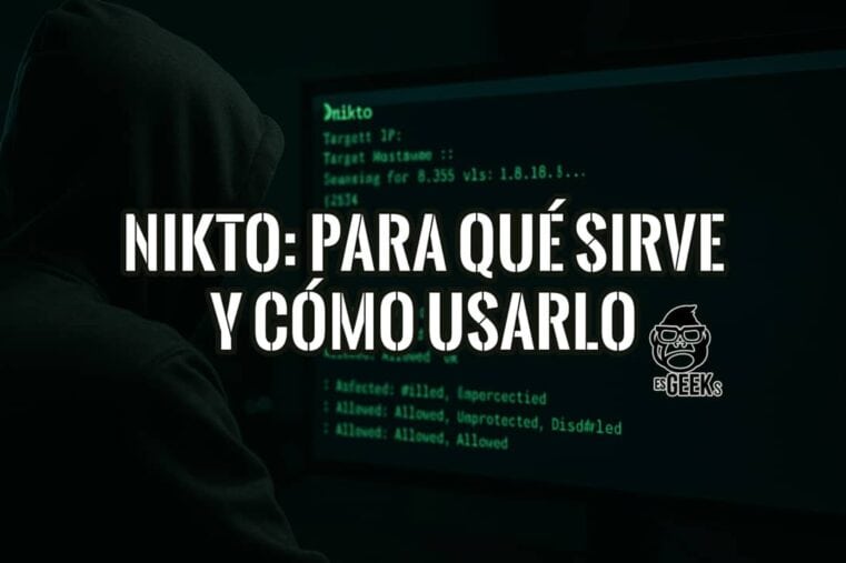Imagen de portada sobre qué es Nikto y para qué sirve, con un experto en ciberseguridad frente a una terminal.