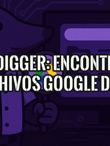 Portada del artículo De Digger con un topo buscando archivos en Google Drive.