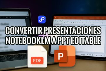 Portada del artículo que muestra cómo convertir un PDF de NotebookLM a una presentación de PowerPoint editable.