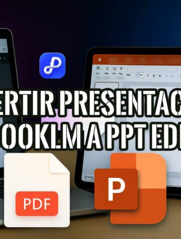 Portada del artículo que muestra cómo convertir un PDF de NotebookLM a una presentación de PowerPoint editable.