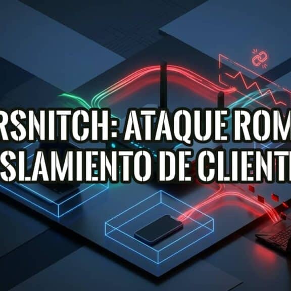 Ilustración conceptual de un ataque a una red Wi-Fi donde la comunicación entre clientes evade el aislamiento del punto de acceso