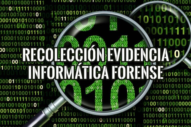 Lupa analizando código binario ilustrando la recolección de evidencia en informática forense