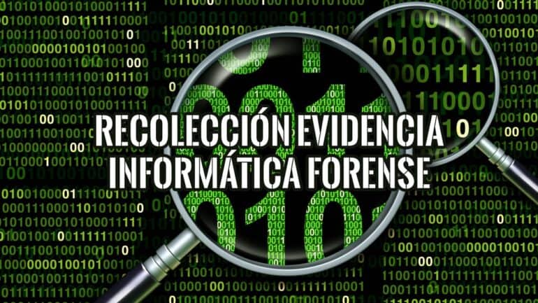 Lupa analizando código binario ilustrando la recolección de evidencia en informática forense