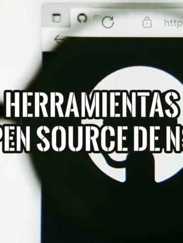 Logo de GitHub bajo lupa junto al sello oficial de la NSA: herramientas open source de la NSA