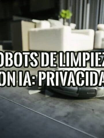 Robot aspirador recorriendo el suelo de un salón moderno, tema de la privacidad de los robots aspiradores en el hogar
