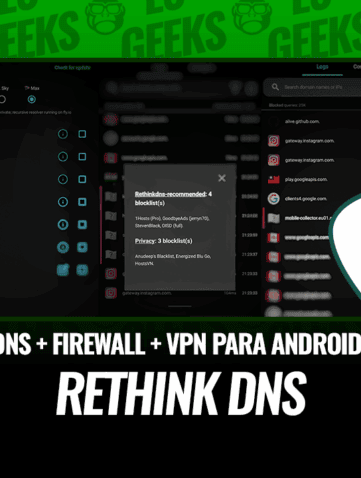 RethinkDNS: panel de resolutores DNS y registro de conexiones de la app de firewall y VPN para Android