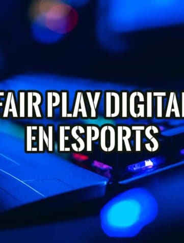 Puesto de competición de esports con teclado gaming retroiluminado, donde la integridad se protege con tecnología
