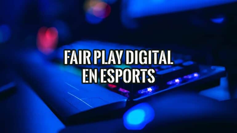 Puesto de competición de esports con teclado gaming retroiluminado, donde la integridad se protege con tecnología