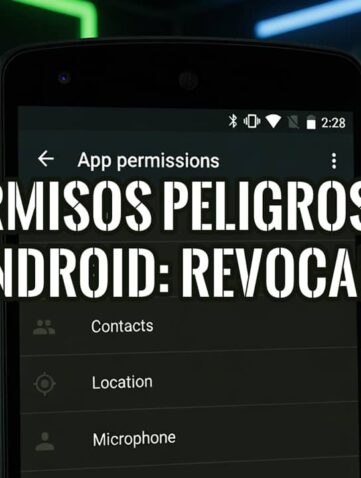 Permisos peligrosos en Android: pantalla de permisos de apps para revisarlos y revocarlos