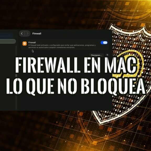Panel de Firewall en Mac activado en Ajustes del Sistema, con el aviso de Apple sobre las conexiones entrantes