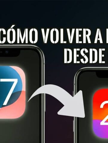 Dos iPhone con una flecha de iOS 27 a iOS 26, ilustrando cómo volver a iOS 26 desde iOS 27.