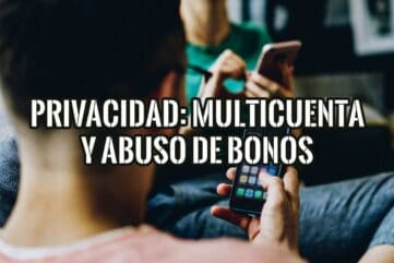 Multicuenta en casas de apuestas: dos personas en el sofá de casa, cada una con su propio celular