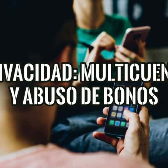 Multicuenta en casas de apuestas: dos personas en el sofá de casa, cada una con su propio celular