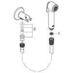 Grohe tempesta f trigger spray 30 hand shower 27513001 with hand shower holder, 1250mm shower hose, chrome (1)