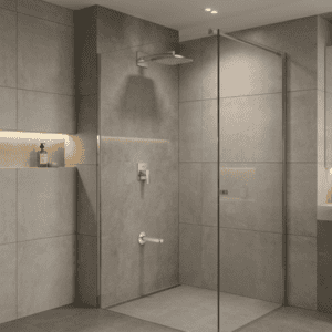 Mahgoub Buried shower mixer spout grohe baucurve chrome