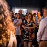 Audience in gallery for floor talk