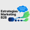 Ilustración conceptual de estrategias de marketing B2B que funcionan como un motor para aumentar las ventas de una empresa.