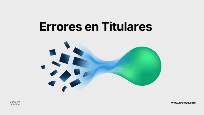 Ilustración que representa cómo corregir los errores en titulares, pasando del caos a un resultado efectivo.