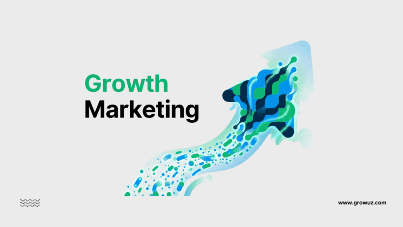 Portada del artículo de Growth Marketing con una flecha ascendente.