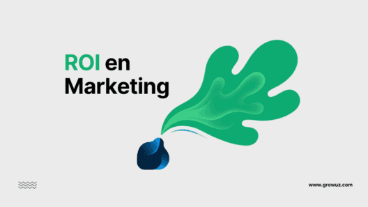 Imagen de portada sobre el ROI en marketing con un gráfico que ilustra el crecimiento.