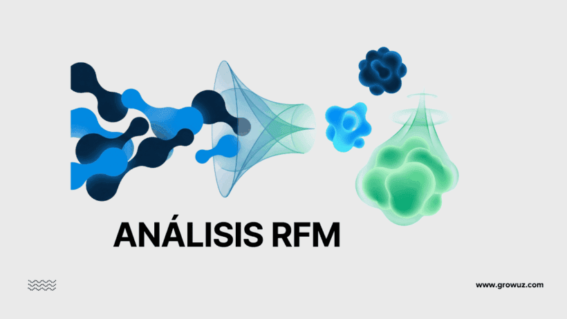 Portada del artículo sobre Análisis RFM, mostrando una visualización abstracta de la segmentación de clientes.