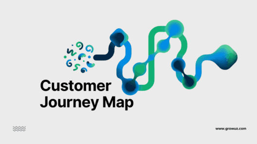 Ilustración abstracta que representa un Customer Journey Map.