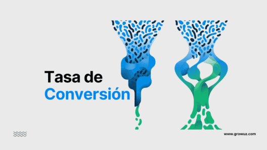 Ilustración abstracta de un embudo que representa la tasa de conversión.