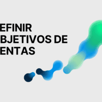 Portada del artículo sobre cómo definir objetivos de ventas, con una ilustración abstracta.
