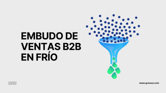 Ilustración de un embudo de ventas B2B en frío