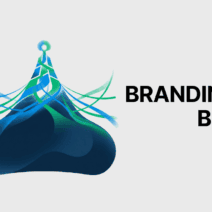 Imagen principal de Branding B2B con diseño abstracto de flujos de color y base sólida