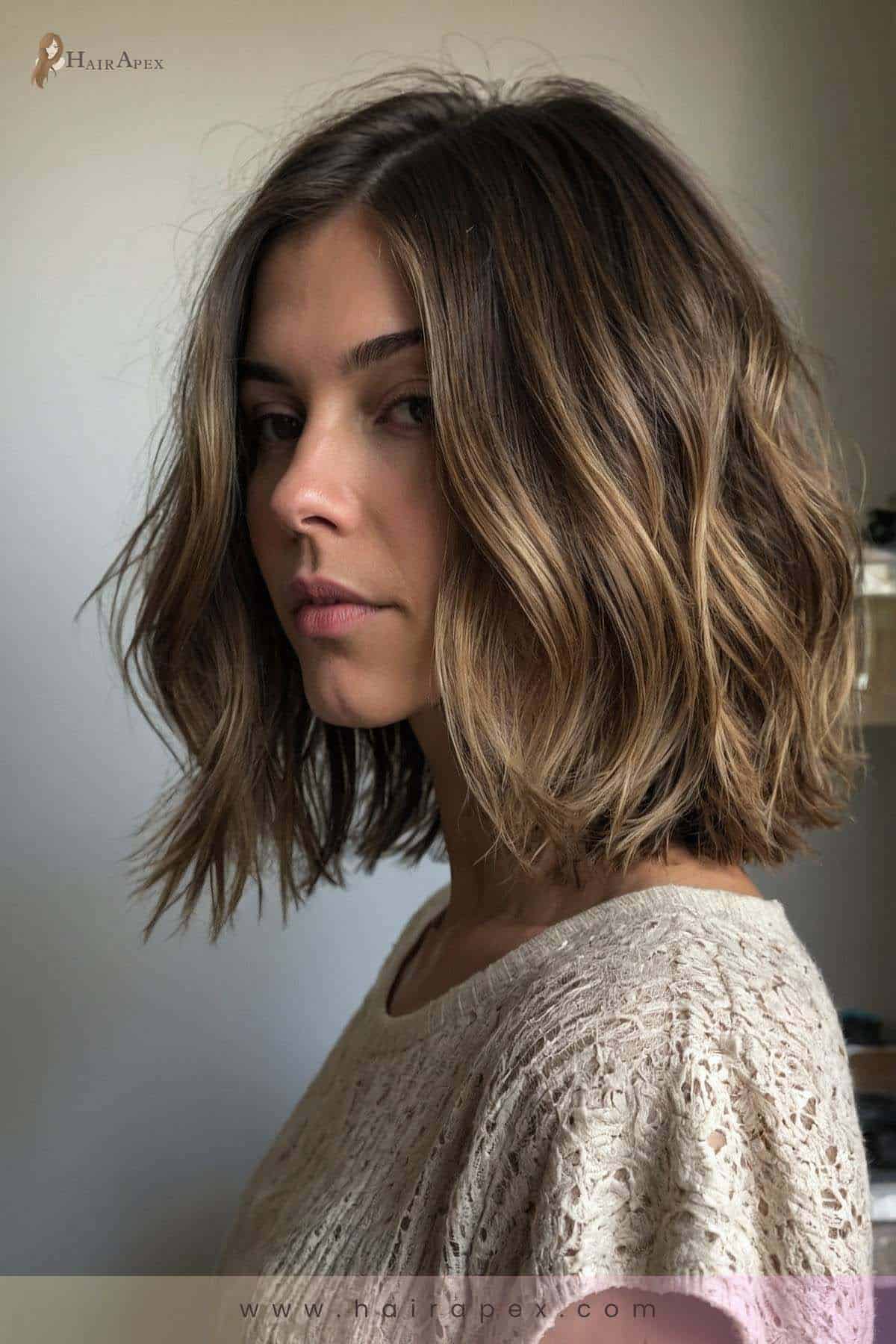 medium length haircut unstyled 2