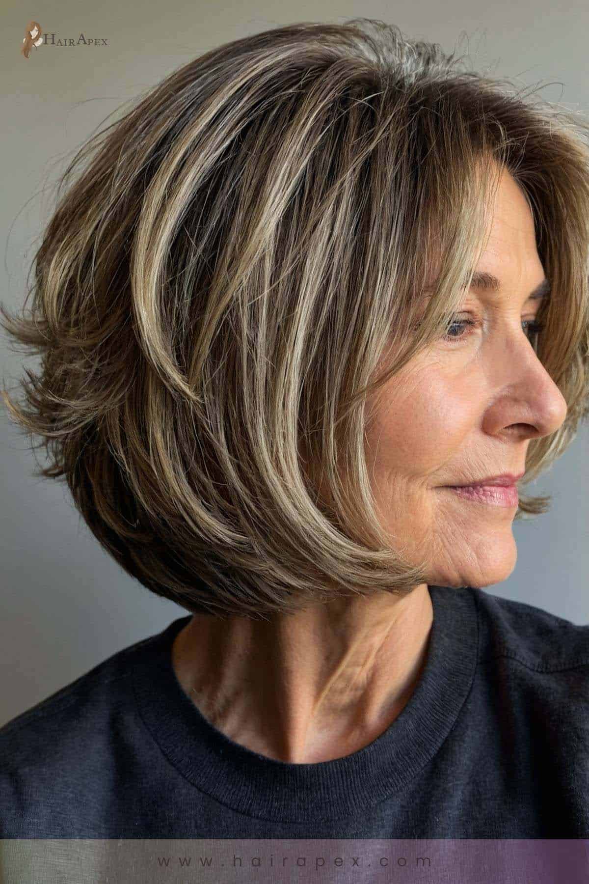 Medium Length Haircut 60 Year Old 2