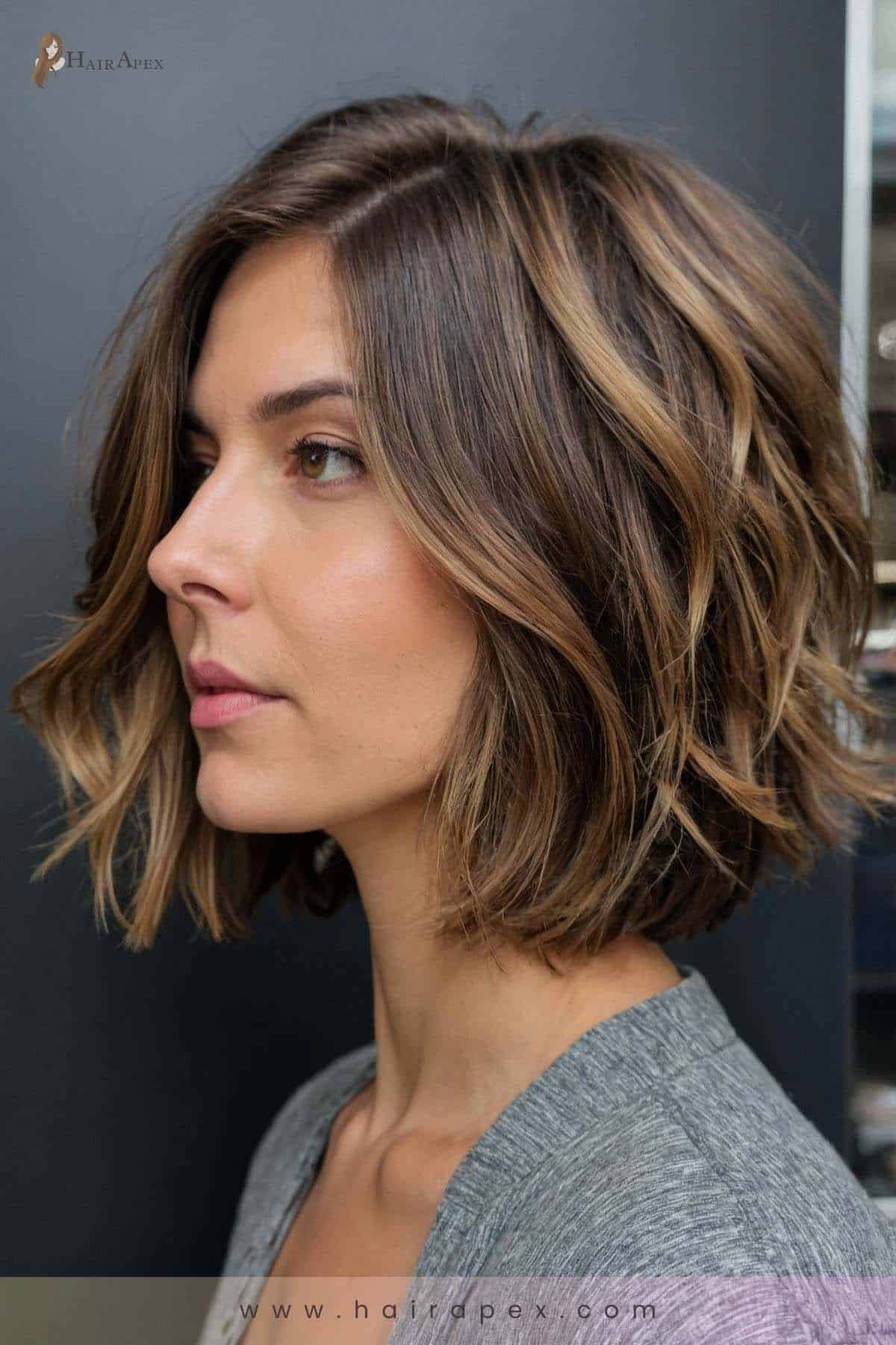 medium length haircut unstyled 1