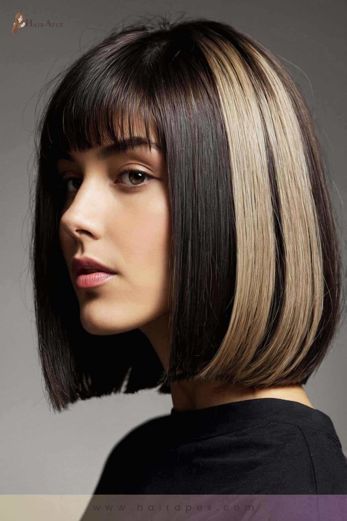 medium length haircut dark hair 2