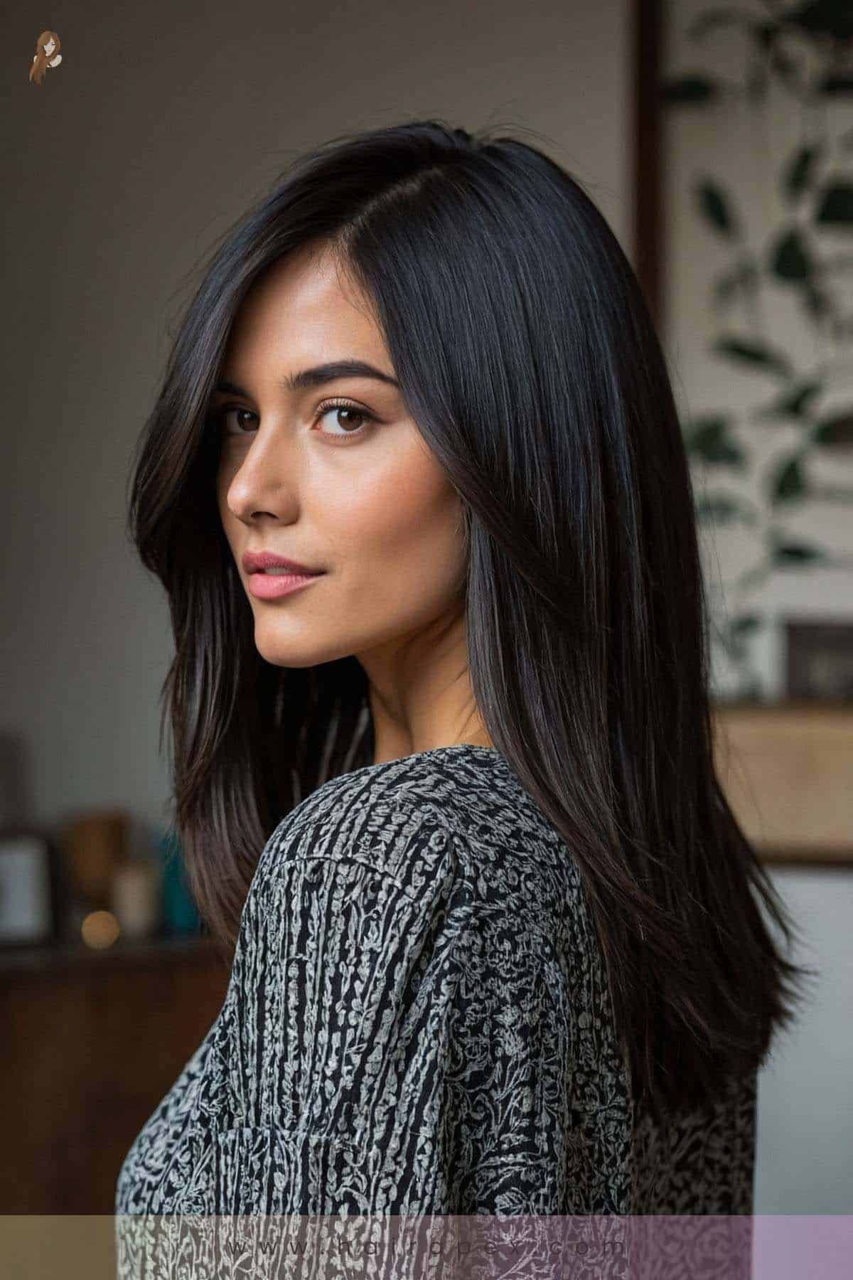 medium length haircut dark hair 19