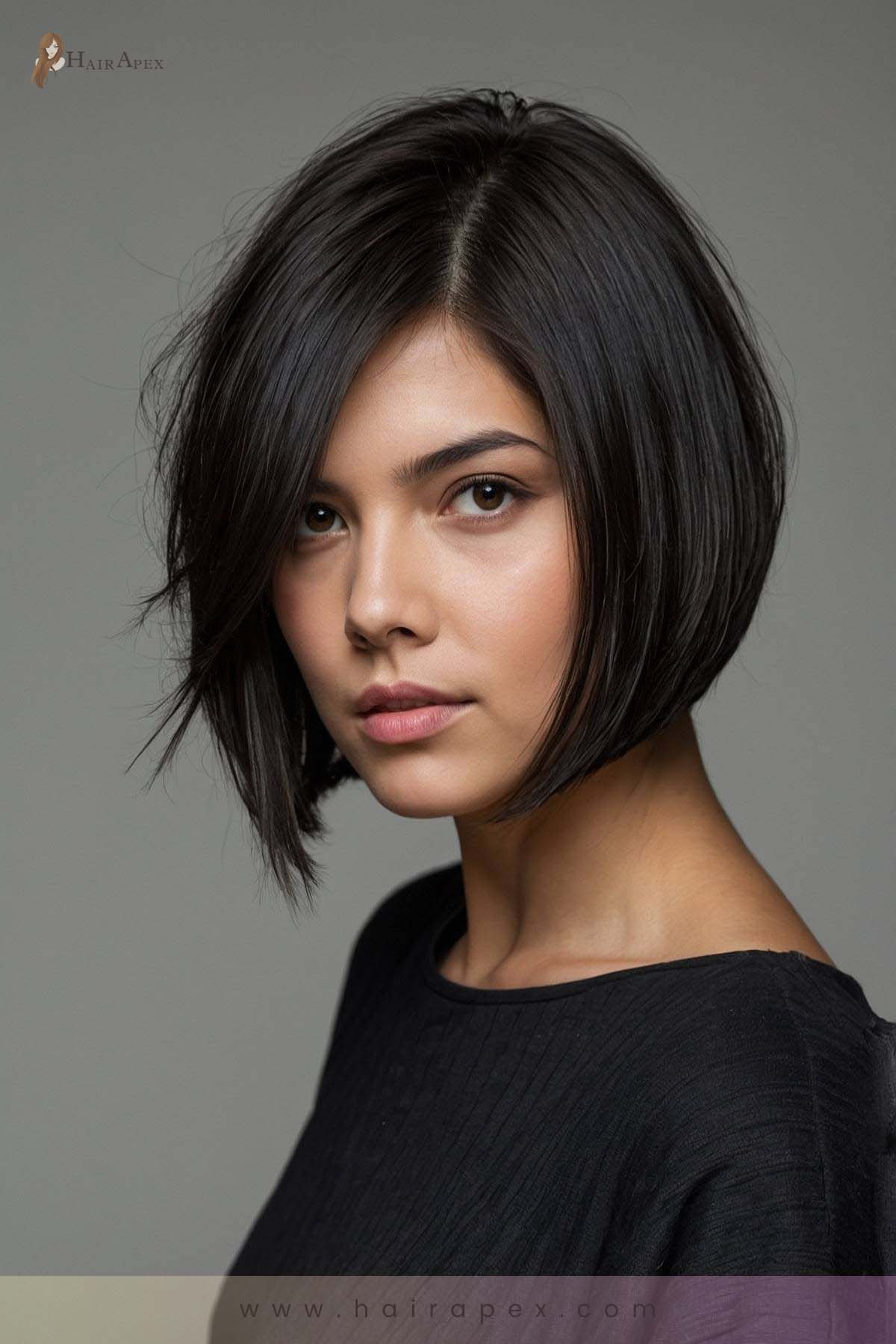 medium length haircut dark hair 23