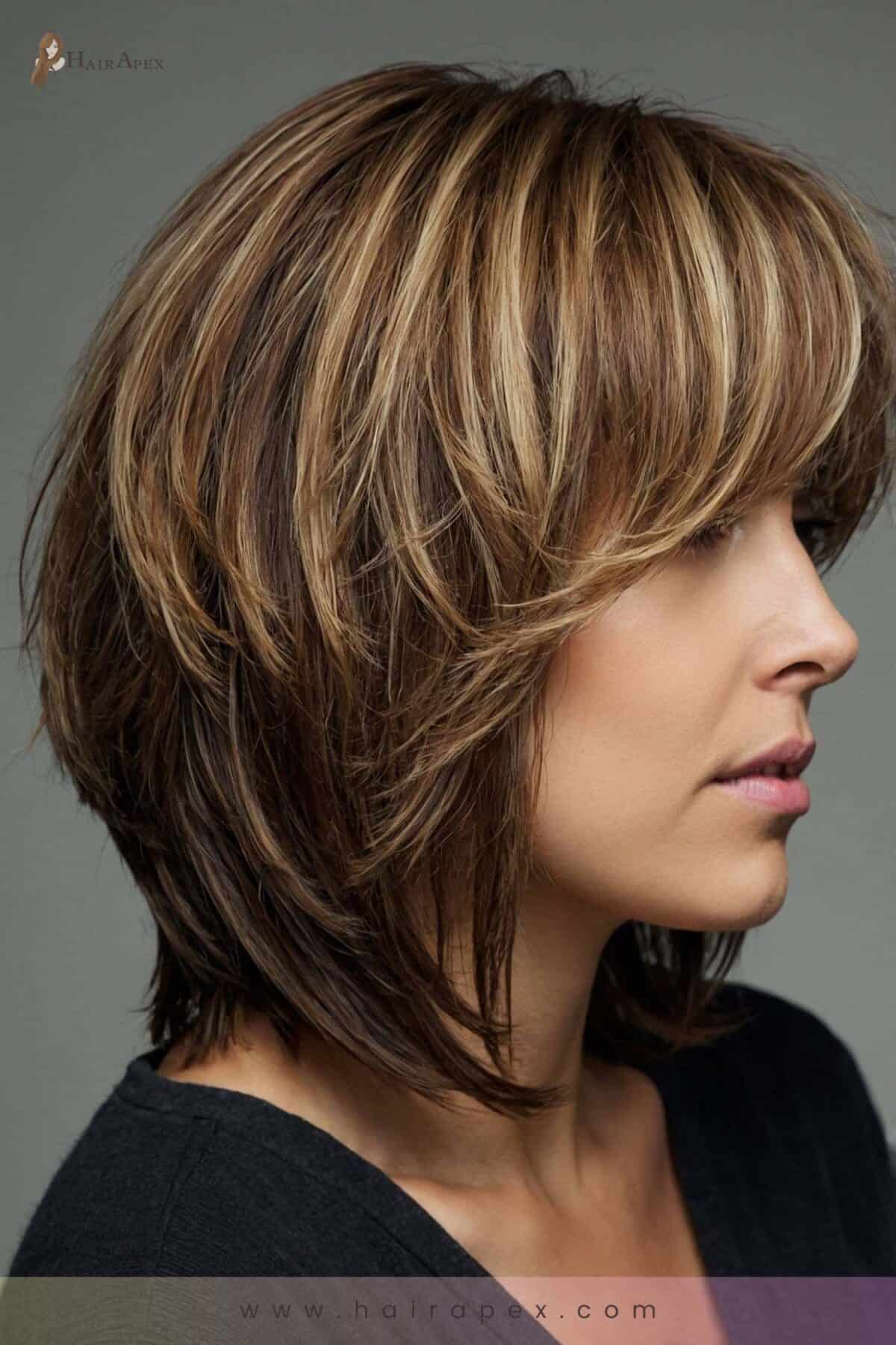 3 Layer Haircut Medium Length 24