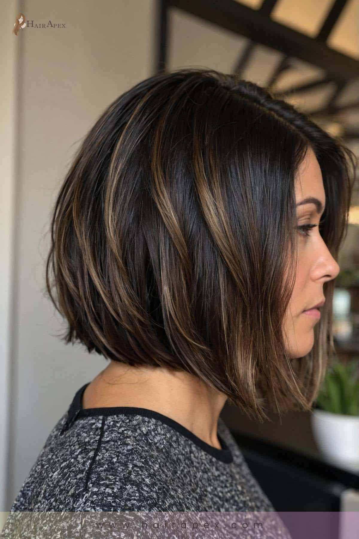 medium length haircut dark hair 26