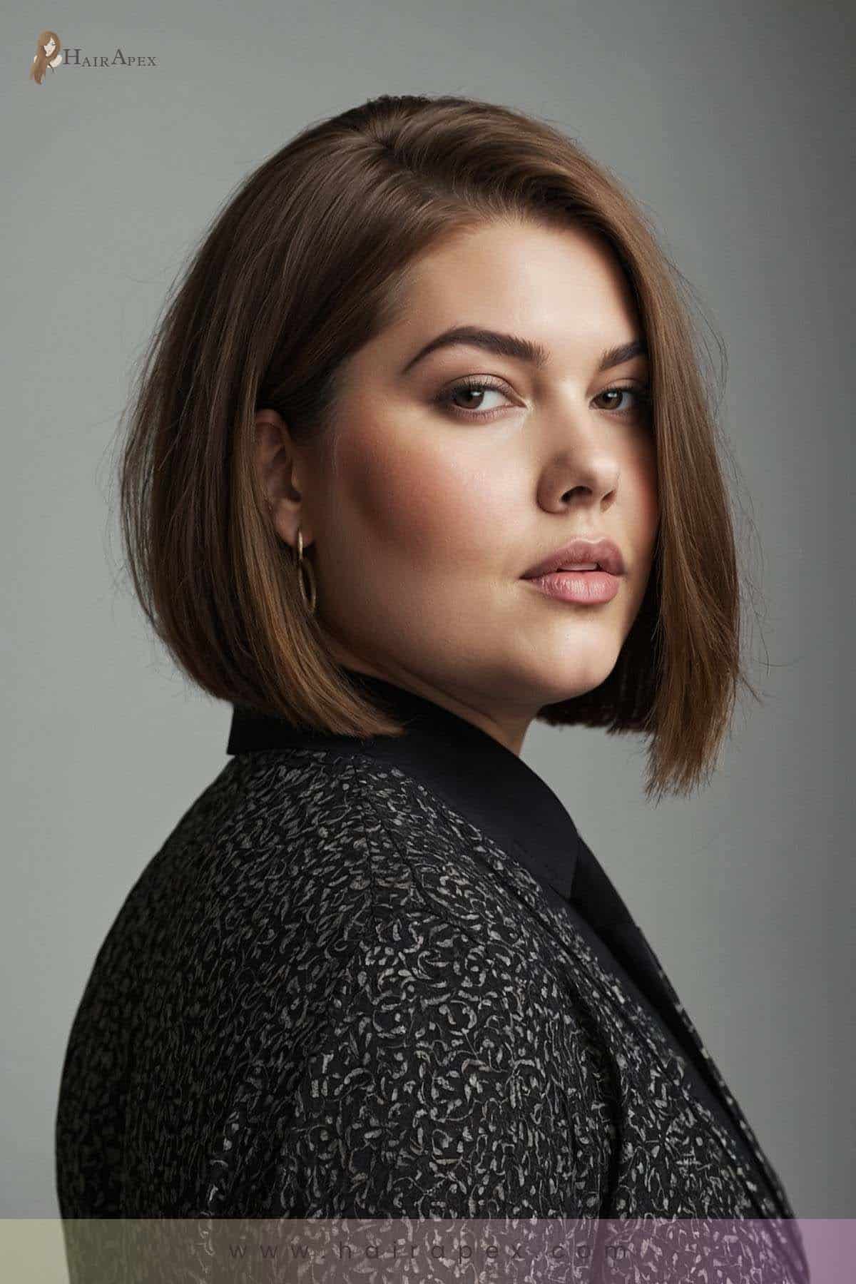 medium length haircut plus size women 30