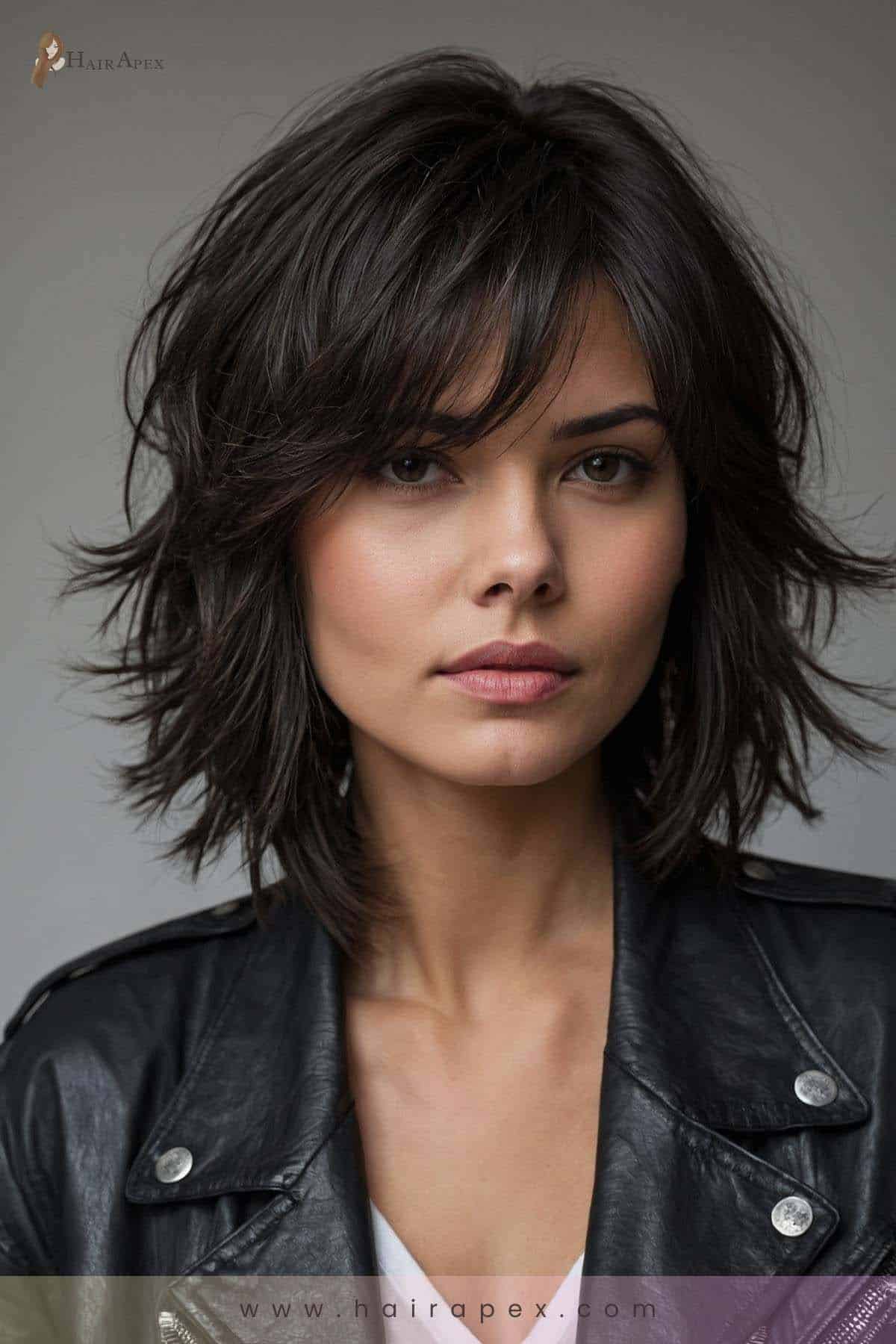 medium length haircut dark hair 31