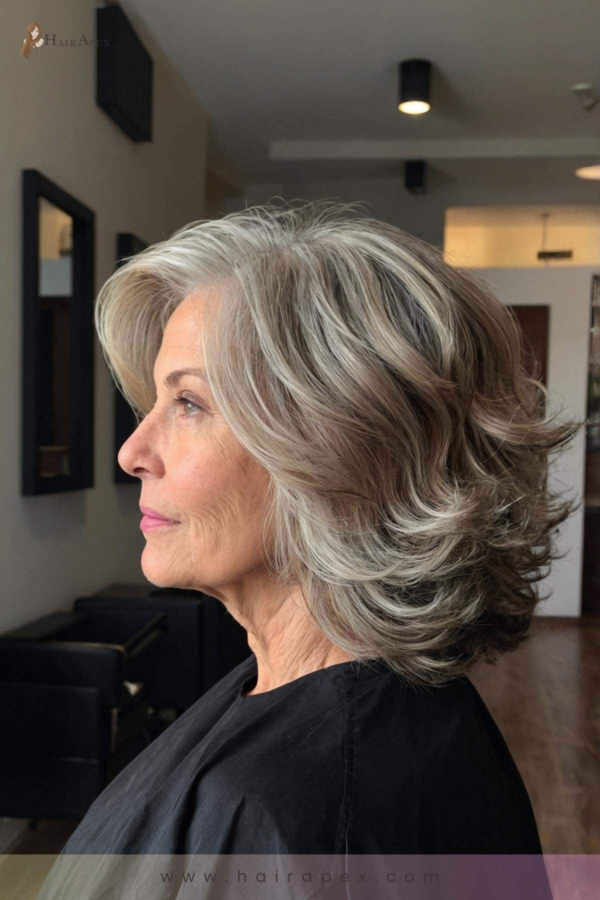 Medium Length Haircut 60 Year Old 4