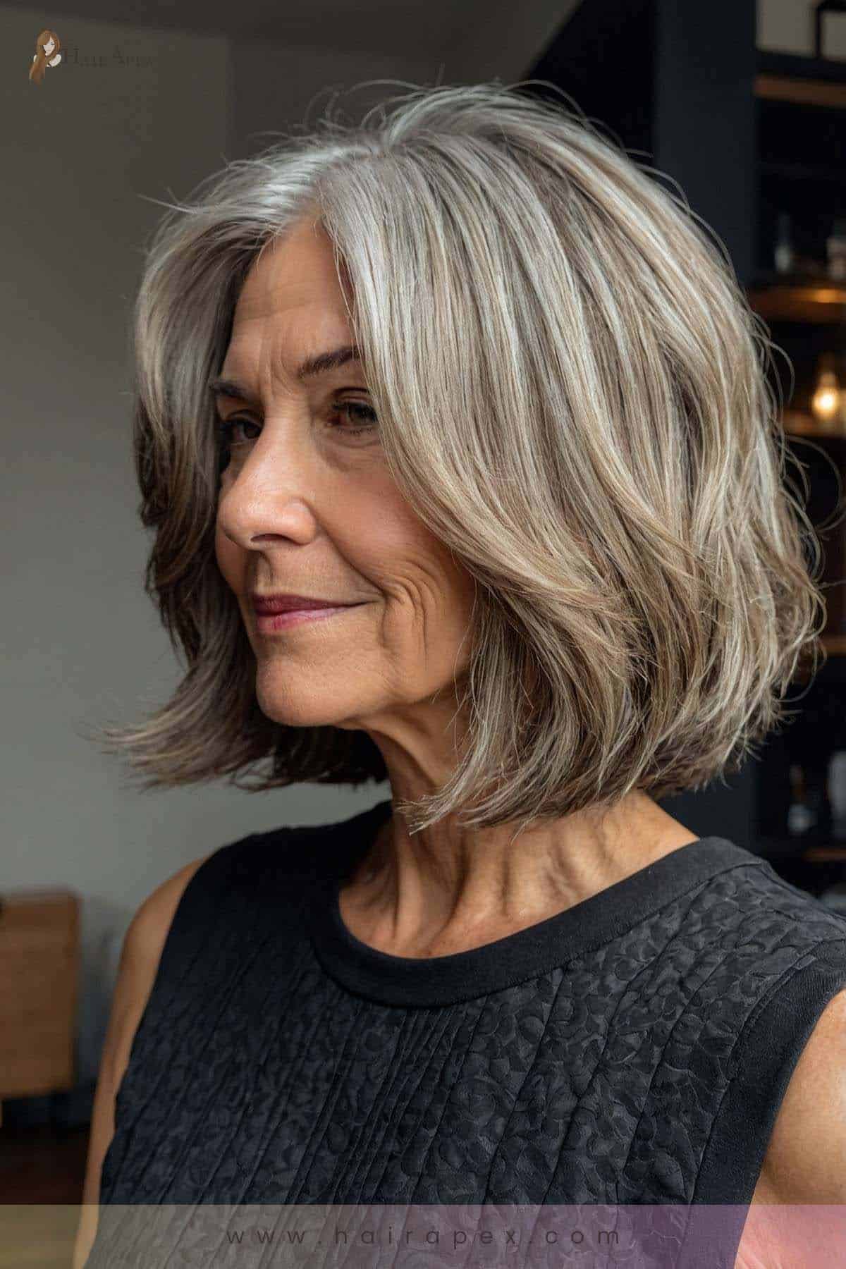 Medium Length Haircut 60 Year Old 5