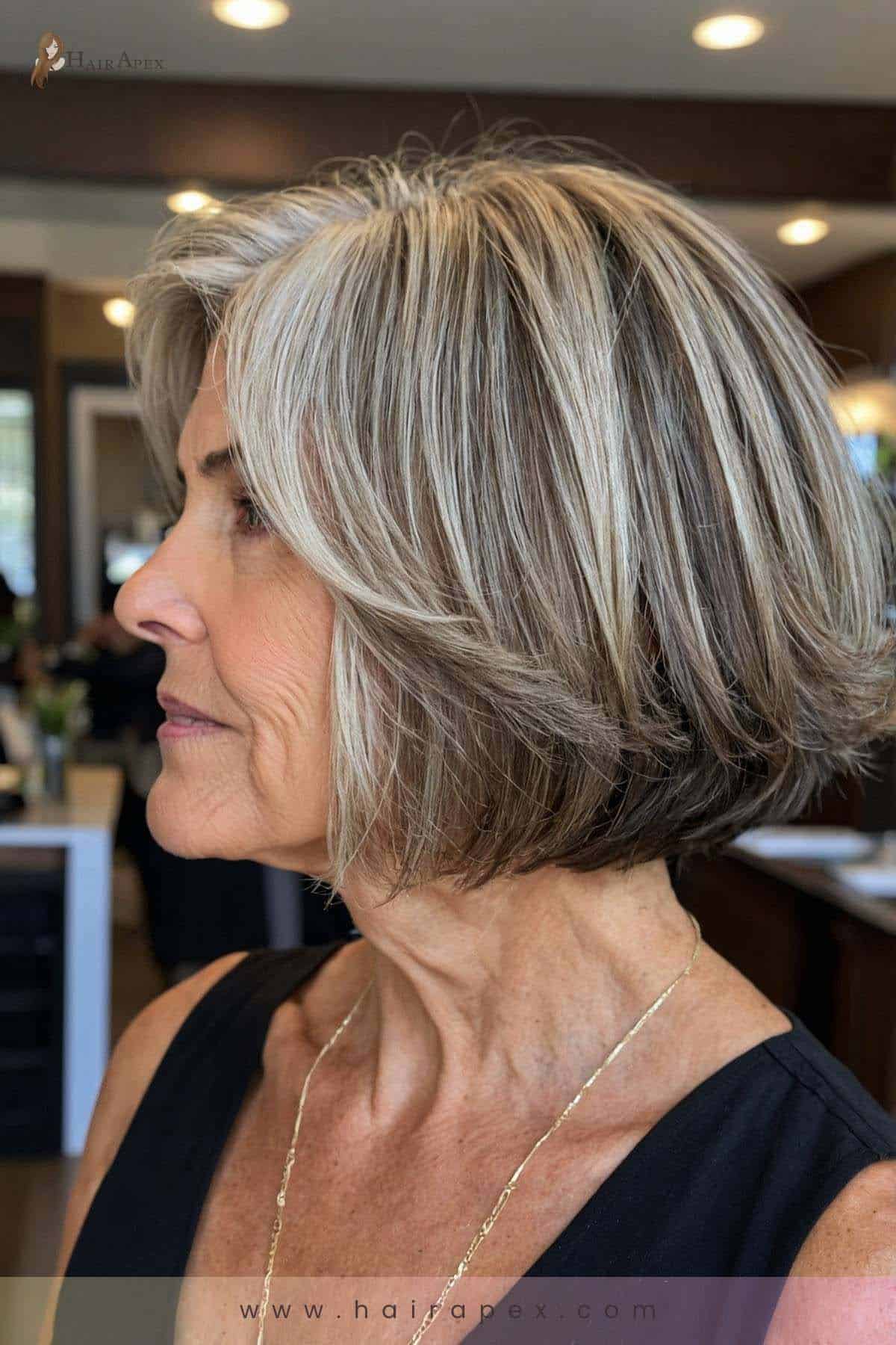 Medium Length Haircut 60 Year Old 6